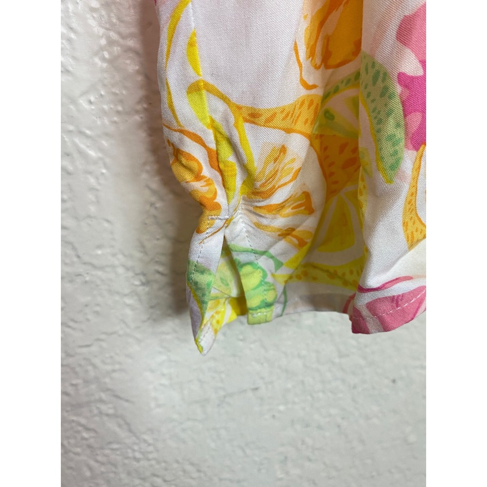 Goodfellow & Co Mens XXL Tropical Citrus Fruit Print Short Sleeve Camp Shirt - Picture 2 of 7